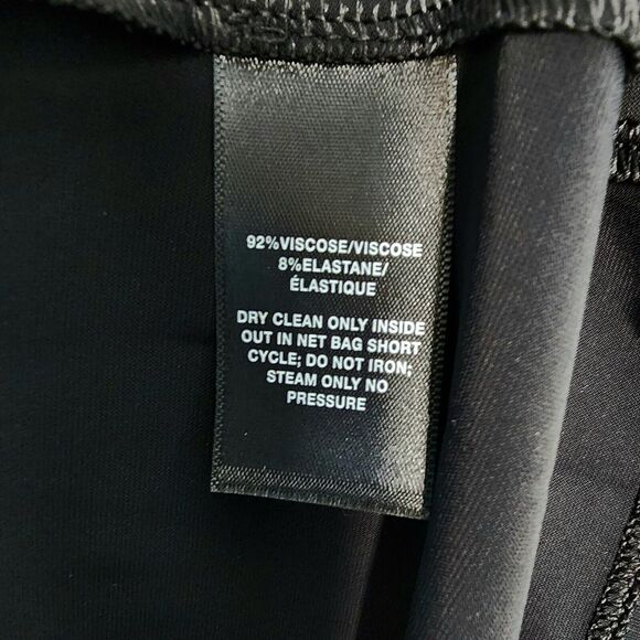 Lafayette 148 Black Viscose Jersey Knit Scoop Neck Long Sleeve Top Tee L - Picture 4 of 4